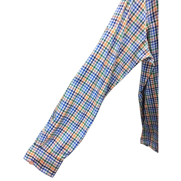 Ralph Lauren Shirt Men's Size Large Blue Plaid Classic Fit Performance - Picture 4 of 6